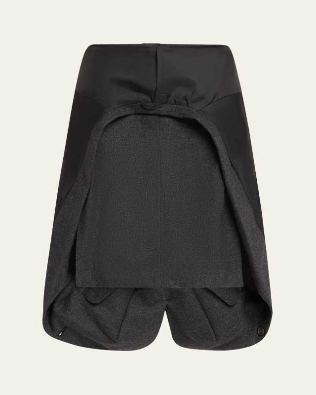 Inside Out Blazer Front Wool Skirt